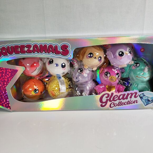 Squeezamals Gleam Collection Platinum with Mystery Plush Beverly Hills Co. New - Picture 2 of 16
